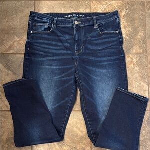 American Eagle Outfitters Blue Skinny Jeans with Modern Fade